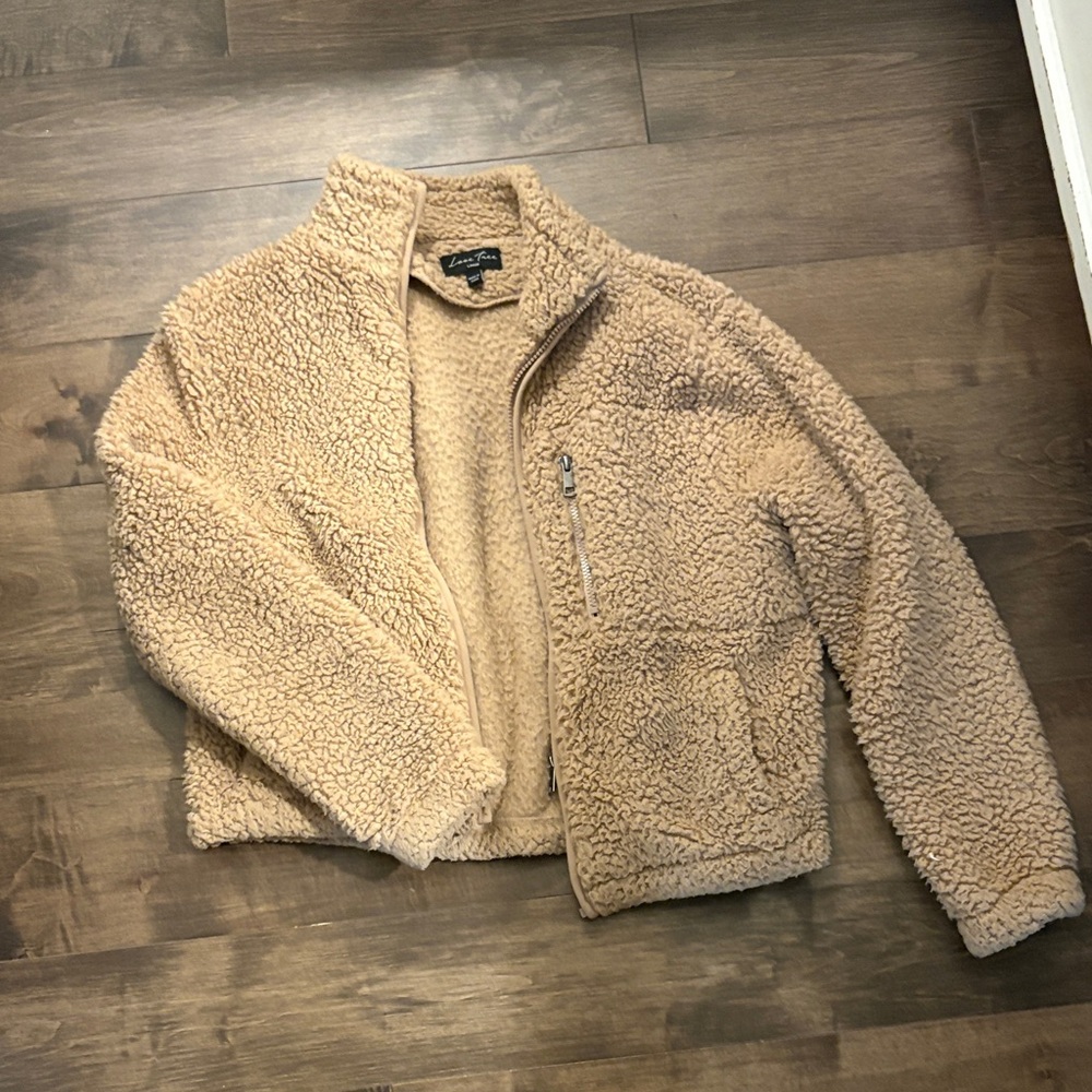 Love Tree Women's Cream Teddy Jacket